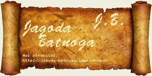 Jagoda Batnoga vizit kartica